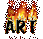The word 'Art' on fire